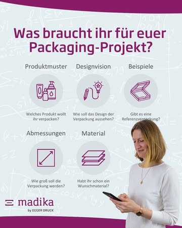 Damit wir eure Verpackung perfekt auf euer Produkt und eure Wünsche abstimmen können, sind ein paar 𝗴𝗿𝘂𝗻𝗱𝗹𝗲𝗴𝗲𝗻𝗱𝗲 𝗜𝗻𝗳𝗼𝗿𝗺𝗮𝘁𝗶𝗼𝗻𝗲𝗻 hilfreich.
Wenn ihr also Kontakt mit unserem Serviceteam aufnehmt, wäre es super, wenn ihr schon ein paar dieser Eckpunkte im Gepäck habt 💡📐📦
❔ Welches Produkt wollte ihr verpacken, gibt es dazu Produktmuster?
❔ Wie soll das Design der Verpackung aussehen?
❔ Habt ihr vielleicht eine Referenzverpackung?
❔ Über welche Verpackungsgröße sprechen wir ungefähr?
❔ Gibt es schon einen Wunsch bezüglich des Materials?
Je besser wir eure Anforderungen kennen, desto schneller finden unsere Expertinnen und Experten die perfekte Verpackung für euch!
#beratung #planung #packaging #madika #eggerdruck #verpackungsdruckerei #verpackungen